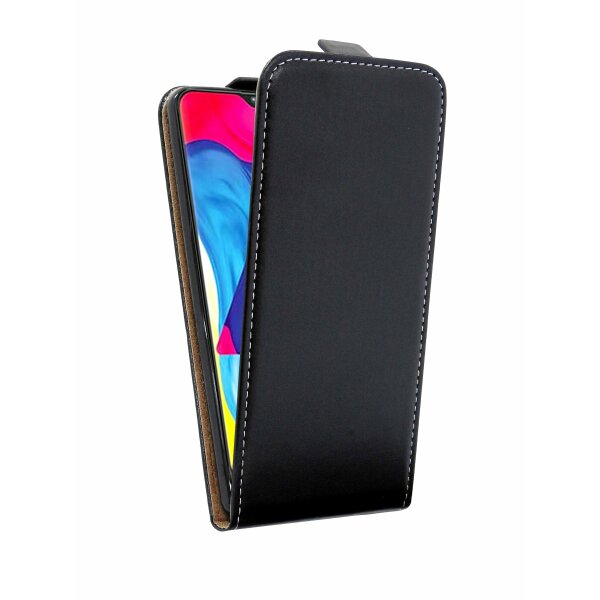 cofi1453® Flip Case kompatibel mit SAMSUNG GALAXY M10 (M105FD) Handy Tasche vertikal aufklappbar Schutzhülle Klapp Hülle Schwarz