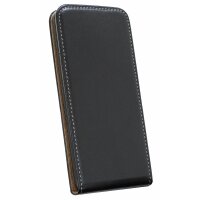 cofi1453® Flip Case kompatibel mit SAMSUNG GALAXY A20e (A202F) Handy Tasche vertikal aufklappbar Schutzhülle Klapp Hülle Schwarz