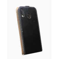 cofi1453® Flip Case kompatibel mit SAMSUNG GALAXY A20e (A202F) Handy Tasche vertikal aufklappbar Schutzhülle Klapp Hülle Schwarz