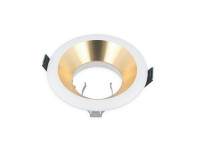 LED line® Einbaustrahler GU10 Set Einbauleuchten Rahmen Einbauspots Ø75mm Bohrloch Weiß / Gold inkl. GU10 Fassung