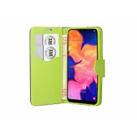 cofi1453® Buch Tasche "Fancy" kompatibel mit SAMSUNG GALAXY A10 (A105F) Handy Hülle Etui Brieftasche Schutzhülle mit Standfunktion, Kartenfach Blau-Grün