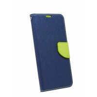 cofi1453® Buch Tasche "Fancy" kompatibel mit SAMSUNG GALAXY A10 (A105F) Handy Hülle Etui Brieftasche Schutzhülle mit Standfunktion, Kartenfach Blau-Grün