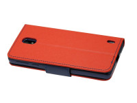 cofi1453® Buch Tasche "Fancy" kompatibel mit NOKIA 1 PLUS Handy Hülle Etui Brieftasche Schutzhülle mit Standfunktion, Kartenfach Rot-Blau