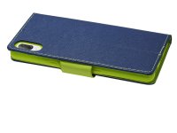 cofi1453® Buch Tasche "Fancy" kompatibel mit SONY XPERIA L3 Handy Hülle Etui Brieftasche Schutzhülle mit Standfunktion, Kartenfach Blau