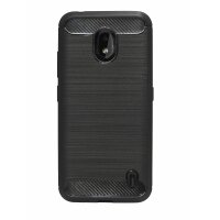 cofi1453® Silikon Hülle Carbon kompatibel mit NOKIA 2.2 Case TPU Soft Handyhülle Cover Schutzhülle Schwarz