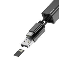 Baseus USB-Kartenlesekabel Typ C Adapter Micro SD Flash Karte Ladegerät extern Laufwerk kompatibel mit USB-C Smartphones Android Samsung Huawei LG Nokia