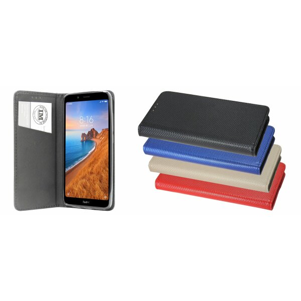 cofi1453® Buch Tasche "Smart" kompatibel mit XIAOMI REDMI 7A Handy Hülle Etui Brieftasche Schutzhülle mit Standfunktion, Kartenfach