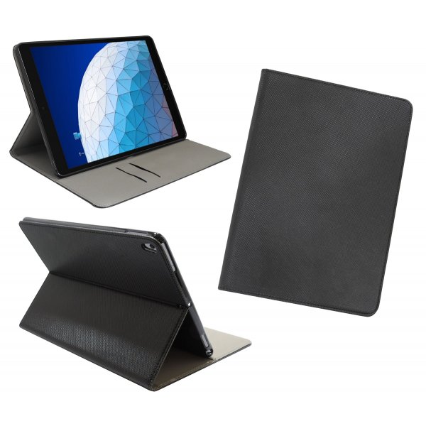 cofi1453® Buch Tasche "Smart" kompatibel mit Apple iPad Air ( 2019 ) Tablet Hülle Etui Brieftasche Schutzhülle mit Standfunktion, Kartenfach Schwarz