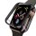 360 Grad Magnet Slim Metall Case Schutz Hülle Tasche Schwarz iWatch kompatibel mit Apple Watch Series 1 / 2 / 3 / 4