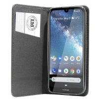 cofi1453® Buch Tasche "Smart" kompatibel mit NOKIA 2.2 Handy Hülle Etui Brieftasche Schutzhülle mit Standfunktion, Kartenfach Schwarz