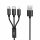 Remax 3in1 Nylon Ladegerät Kabel 2.8A Micro USB TYP-C iOS Anschluss Fast Charge Schnell Ladekabel kompatibel mit Smartphone Tablet schwarz