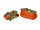 Spanngurt 6m 500 daN kg Zurrgurte Ratsche Ratschengurt Ratschenspanngurt mit Karabinerhaken 2 Teilig Orange DIN EN 12195-2 für Auto PKW LKW Transport Ladungssicherung