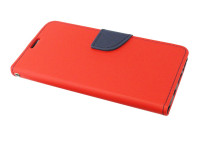 cofi1453® Buch Tasche "Fancy" kompatibel mit SAMSUNG GALAXY A20e (A202F) Handy Hülle Etui Brieftasche Schutzhülle mit Standfunktion, Kartenfach Rot-Blau ( 2-Farbig )