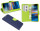 cofi1453® Buch Tasche "Fancy" kompatibel mit SONY XPERIA 10 PLUS Handy Hülle Etui Brieftasche Schutzhülle mit Standfunktion, Kartenfach Blau-Grün