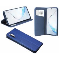 Buch Tasche "Smart" kompatibel mit SAMSUNG GALAXY NOTE 10 PLUS (N975F) Handy Hülle Etui Brieftasche Schutzhülle mit Standfunktion, Kartenfach