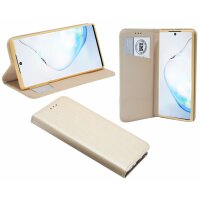 Buch Tasche "Smart" kompatibel mit SAMSUNG GALAXY NOTE 10 PLUS (N975F) Handy Hülle Etui Brieftasche Schutzhülle mit Standfunktion, Kartenfach