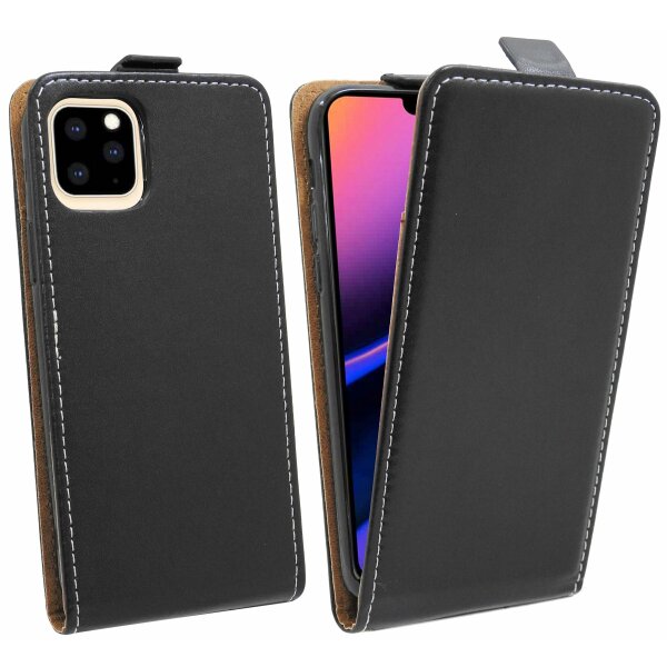 cofi1453® Flip Case kompatibel mit iPhone 11 PRO Handy Tasche vertikal aufklappbar Schutzhülle Klapp Hülle Schwarz