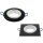 LED line® Einbaurahmen Rund/Eckig GU10 Set Einbauspot Ø75mm Bohrloch Glas inkl. GU10 Fassung in Schwarz