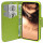 cofi1453® Buch Tasche Fancy kompatibel mit iPhone 11 Handy Hülle Etui Brieftasche Schutzhülle mit Standfunktion, Kartenfach Blau-Grün