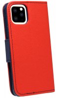 cofi1453® Buch Tasche Fancy kompatibel mit iPhone 11 Handy Hülle Etui Brieftasche Schutzhülle mit Standfunktion, Kartenfach Rot-Blau
