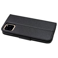 cofi1453® Buch Tasche Fancy kompatibel mit iPhone 11 Pro Handy Hülle Etui Brieftasche Schutzhülle mit Standfunktion, Kartenfach Schwarz
