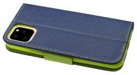 cofi1453® Buch Tasche Fancy kompatibel mit iPhone 11 Pro Handy Hülle Etui Brieftasche Schutzhülle mit Standfunktion, Kartenfach Blau-Grün