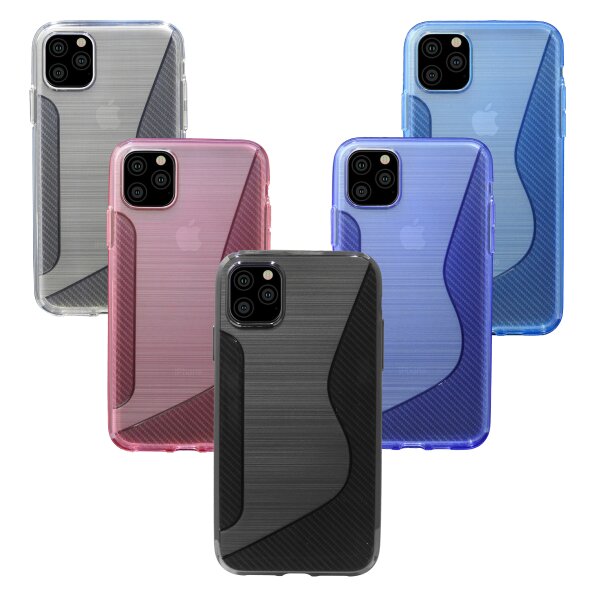 cofi1453® iPhone 11 Pro Max // S-Line TPU SchutzHülle Silikon Hülle Silikonschale Case Cover Zubehör Bumper