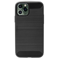 cofi1453® Silikon Hülle Carbon kompatibel mit iPhone 11 Pro TPU Case Soft Handyhülle Cover Schutzhülle Schwarz
