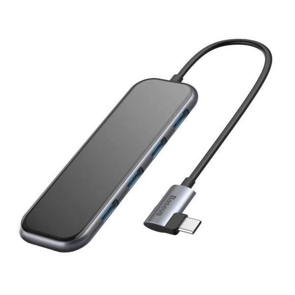 Baseus Adapter HUB USB Typ-C USB-C auf 4x USB 3.0 / USB Typ C PD kompatibel mit MacBook / PC / Smartphone grau