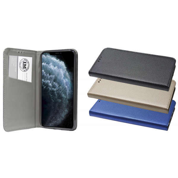 cofi1453® Elegante Buch-Tasche Hülle Smart Magnet für Das iPhone 11 Pro Max Leder Optik Wallet Book-Style Cover in Schwarz Schale @cofi1453®