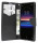 cofi1453® Buch Tasche Fancy kompatibel mit Sony Xperia 1 Handy Hülle Etui Brieftasche Schutzhülle mit Standfunktion, Kartenfach Schwarz