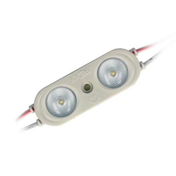 12V DC 2-LED Modul 2W Kaltweiß 190lm SMD 2835 IP65 Wasserdicht 170° Abstrahlwinkel 62*21mm für LED Beleuchtung, DIY, Licht Kette