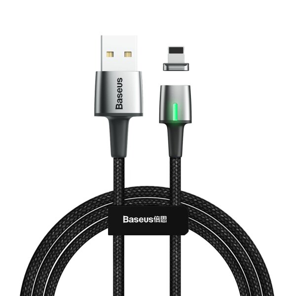 Baseus ZINK USB Magnetkabel 1M 2.4A Nylon Blitzkabel Magnetisches Schnellladekabel Datenkabel Ladekabel kompatibel mit