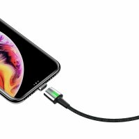 Baseus ZINK USB Magnetkabel 1M 2.4A Nylon Blitzkabel Magnetisches Schnellladekabel Datenkabel Ladekabel kompatibel mit