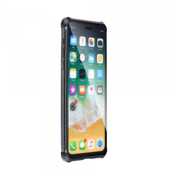 cofi1453 360° Magnet Slim Rahmenlose Metall Case Hülle Schutz Tasche kompatibel mit iPhone 6 / 6S Handyhülle Handyschale Schutz Schwarz
