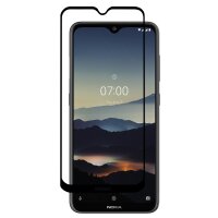 cofi1453® 5D Schutz Glas kompatibel mit NOKIA 7.2 Curved Panzer Folie Vollständig Klebend und Abdeckung