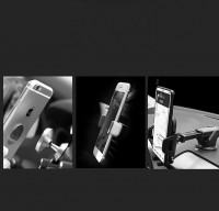 KFZ Magnet Lüftungsgitter Handy Halterung Lüftung Universal Magnetisch Auto Lüftungsschlitz Smartphone Halter Rund in Schwarz