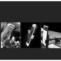 KFZ Magnet Lüftungsgitter Handy Halterung Lüftung Universal Magnetisch Auto Lüftungsschlitz Smartphone Halter Rund in Schwarz