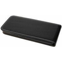 cofi1453® Flip Case kompatibel mit LG Q60 Handy Tasche vertikal aufklappbar Schutzhülle Klapp Hülle Schwarz