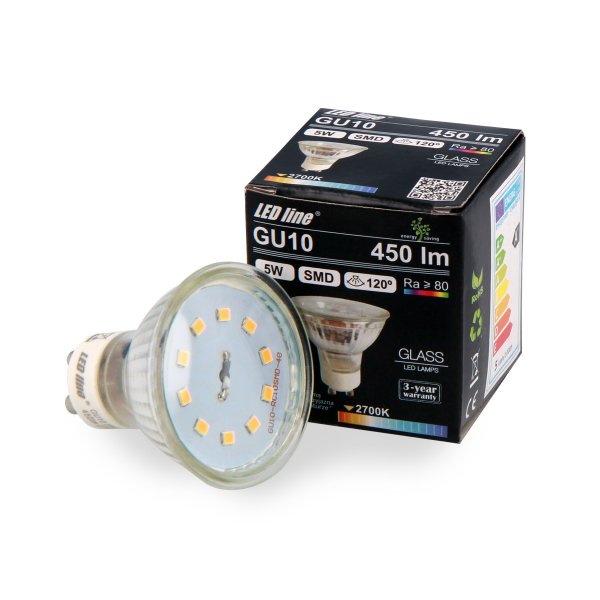 LED Line® GU10 5W LED Leuchtmittel 450 Lumen Spot Strahler Einbauleuchte
