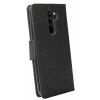 cofi1453® Buch Tasche "Fancy" kompatibel mit XIAOMI REDMI NOTE 8 PRO Handy Hülle Etui Brieftasche Schutzhülle mit Standfunktion, Kartenfach Schwarz