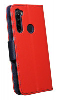 cofi1453® Buch Tasche "Fancy" kompatibel mit XIAOMI REDMI NOTE 8 Handy Hülle Etui Brieftasche Schutzhülle mit Standfunktion, Kartenfach Rot-Blau