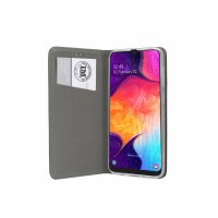 cofi1453® Buch Tasche "Prestige" kompatibel mit Samsung Galaxy A30s (A307F) Handy Hülle Etui Brieftasche Schutzhülle mit Standfunktion, Kartenfach Blau