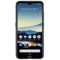 cofi1453® Silikon Hülle Bumer Carbon kompatibel mit NOKIA 7.2 Case TPU Soft Handyhülle Cover Schutzhülle Schwarz