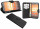 cofi1453® Buch Tasche "Fancy" kompatibel mit MOTOROLA MOTO E5 PLUS Handy Hülle Etui Brieftasche Schutzhülle mit Standfunktion, Kartenfach Schwarz
