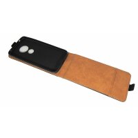 cofi1453® Flip Case kompatibel mit MOTOROLA MOTO E5 PLUS Handy Tasche vertikal aufklappbar Schutzhülle Klapp Hülle Schwarz