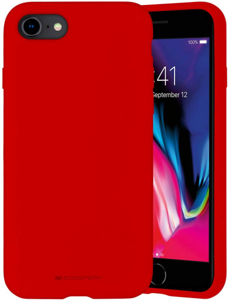 GOOSPERY Soft Case Liquid Hülle Bumper Silikonhülle kompatibel mit iPhone 11 Pro Stoßfest Handyhülle Case Cover Rot