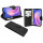 cofi1453® Buch Tasche "Fancy" kompatibel mit XIAOMI MI 8 LITE Handy Hülle Etui Brieftasche Schutzhülle mit Standfunktion, Kartenfach Schwarz