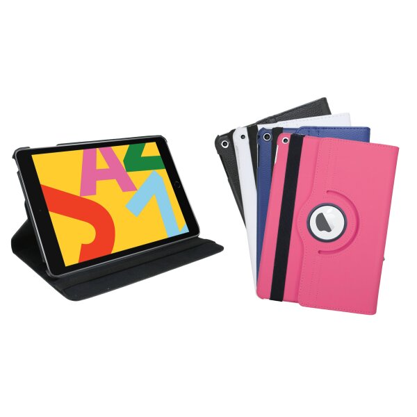 cofi1453® 360 Schutz Tablet Cover kompatibel mit Apple iPad (2019) 10.2 Zoll Tasche Hülle Tabletschale Bumper Case Etui Rotierbar mit Ständer