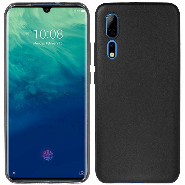 cofi1453® Silikon Hülle Basic kompatibel mit ZTE AXON 10 PRO Case TPU Soft Handy Cover Schutz in Schwarz